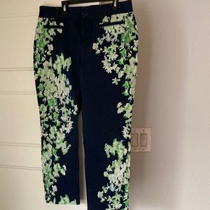 Cartonnier pants. Anthropologie. Flower design on the sides.